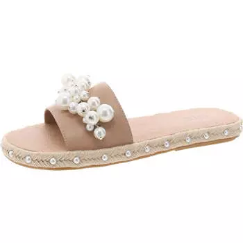 Женские сандалии Majorie из искусственной кожи на плоской подошве INC, цвет pearl