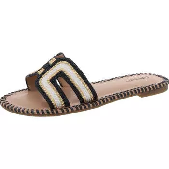 Женские сандалии Mansi Slip On с вырезами On 34th, цвет black/white bead
