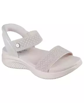 Женские сандалии Martha Stewart Hands Free Slip-ins Cali: Ultra Flex 3.0 - Shine On Us Wedge от Finish Line Skechers, коричневый/бежевый