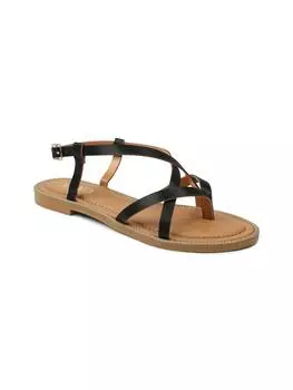 Женские сандалии Maury из искусственной кожи с ремешками на плоской подошве XOXO, черный