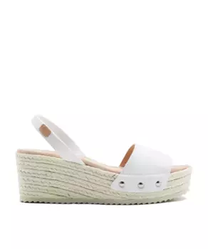 Женские сандалии меноркан с белой танкеткой CASTELL MENORCA, белый