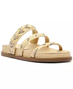 Женские сандалии Mila на платформе без застежки Arezzo, коричневый/бежевый