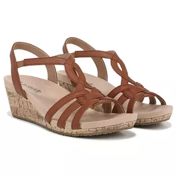 Женские сандалии Monaco 2 на средней/широкой танкетке Lifestride, коричневый