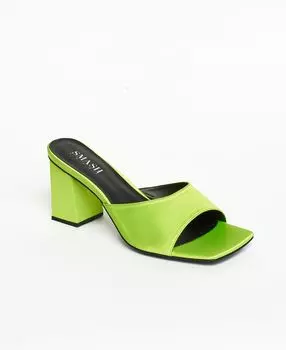 Женские сандалии-мюли «Jennifer Block Heels» — расширенные размеры 10–14 SMASH Shoes, зеленый