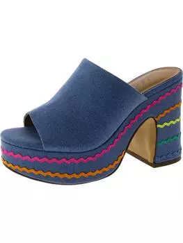 Женские сандалии-мюли Rosaly из денима на блочном каблуке Wild Pair, цвет denim multi