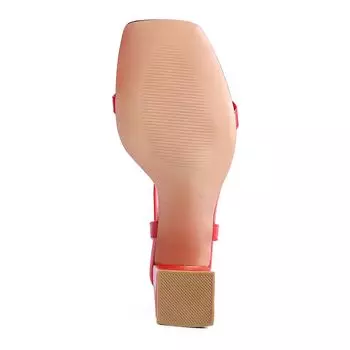 Женские сандалии на блочном каблуке London Rag с ремешком на щиколотке London Rag, красный