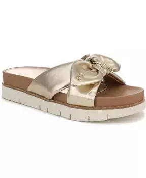 Женские сандалии на платформе Astrid Bow с анатомической стелькой Sam and Libby, золотой