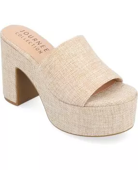 Женские сандалии на платформе Enyya из парусины Journee Collection