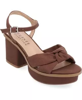 Женские сандалии на платформе Garner Journee Collection, коричневый