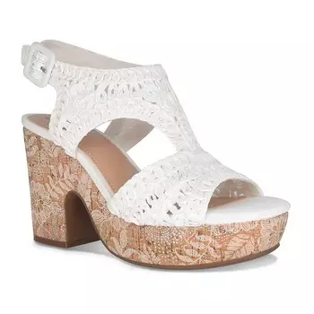 Женские сандалии на платформе Impo Osanna из плетеной рафии, белый