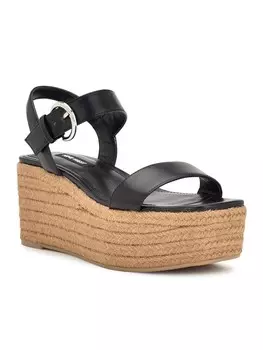 Женские сандалии на платформе Nillo 3 из искусственной кожи с ремешком на щиколотке Nine West, черный