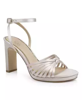 Женские сандалии на платформе Skylar с круглым носком Jewel Badgley Mischka, коричневый/бежевый