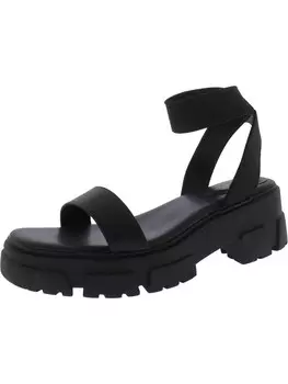 Женские сандалии на платформе Theodorra из искусственной кожи с ремешком на щиколотке Wild Pair, цвет Black Fabric