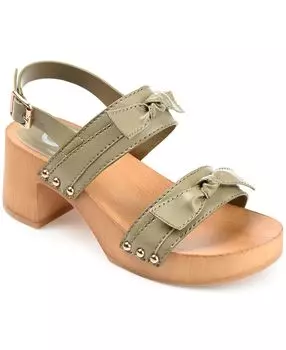 Женские сандалии на платформе Tia Journee Collection, зеленый
