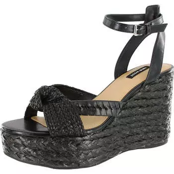 Женские сандалии на плетеной платформе Eaden 3 Nine West, черный