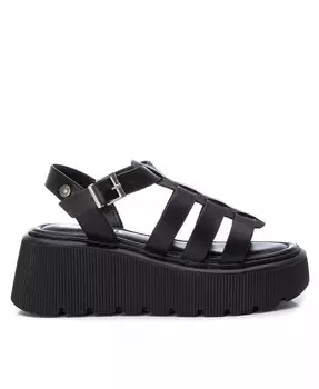 Женские сандалии на плоской платформе XTI, черный