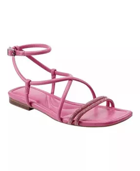 Женские сандалии на плоской подошве Lakity с квадратным носком и ремешками Marc Fisher, розовый