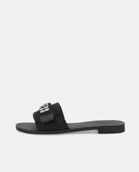 Женские сандалии на плоской подошве модель Elyze4 Guess, чёрный