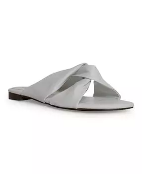 Женские сандалии на плоской подошве Nina — увеличенные размеры 10–14 SMASH Shoes, белый