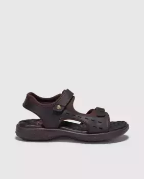 Женские сандалии на плоской подошве Panama Jack из коричневой наппы, коричневый