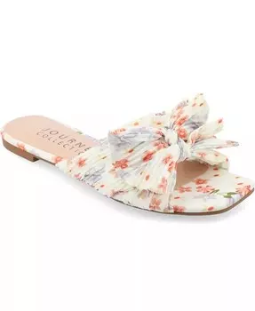 Женские сандалии на плоской подошве с бантом Serlina Journee Collection, мультиколор