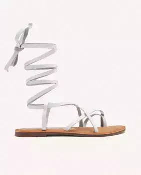 Женские сандалии на плоской подошве с кожаным верхом и подкладкой Gioseppo, белый