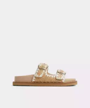 Женские сандалии на плоской подошве с круглым носком Aldo, бежевый