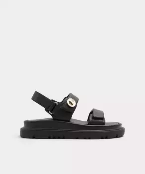Женские сандалии на плоской подошве с круглым носком Aldo, черный