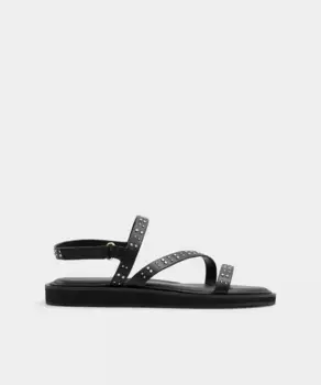 Женские сандалии на плоской подошве с круглым носком Aldo, черный