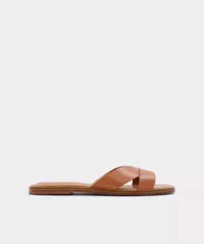 Женские сандалии на плоской подошве с круглым носком Aldo, коричневый