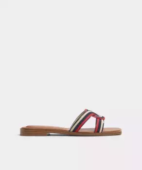 Женские сандалии на плоской подошве с квадратным носком Aldo, тёмно-синий