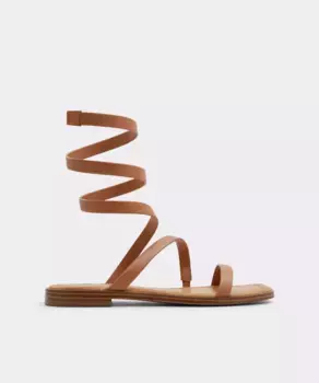 Женские сандалии на плоской подошве с квадратным носком Aldo, цвет Camel
