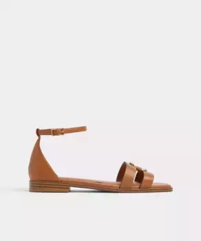 Женские сандалии на плоской подошве с квадратным носком Aldo, коричневый