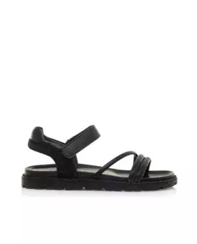 Женские сандалии на плоской подошве с микрокристаллами Mariamare, черный