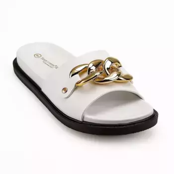 Женские сандалии на плоской подошве с открытым носком Henry Ferrera, белый