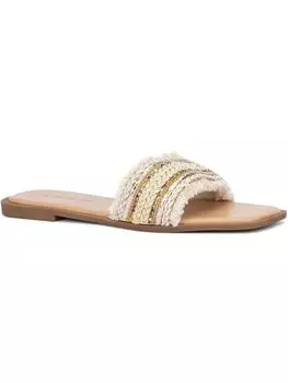 Женские сандалии на плоской подошве Slip On Slide Olivia Miller, цвет natural