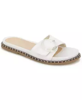 Женские сандалии на плоской подошве Syrena с круглым носом Kenneth Cole Reaction, белый