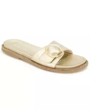 Женские сандалии на плоской подошве Syrena с круглым носом Kenneth Cole Reaction, золотой