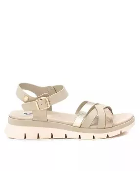 Женские сандалии на плоской подошве XTI, золото