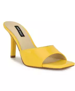 Женские сандалии на шпильке Disko с квадратным носком Nine West, желтый