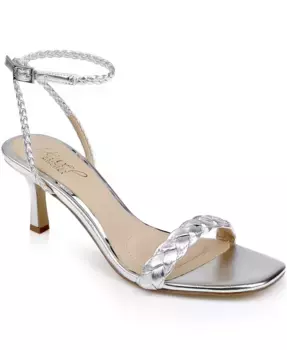 Женские сандалии на шпильке Nyx Stiletto Jewel Badgley Mischka, белый