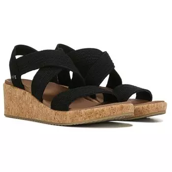 Женские сандалии на танкетке Arch Fit Beverlee Love Stays Skechers, черный