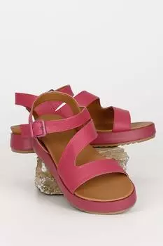 Женские сандалии на танкетке цвета фуксии GNDER(R), розовый