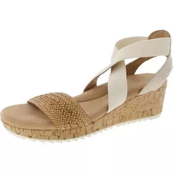 Женские сандалии на танкетке из парусины с крест-накрест Easy Spirit