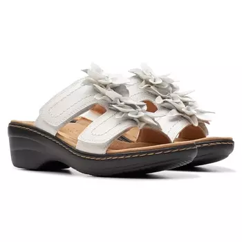 Женские сандалии на танкетке Merliah Raelyn Clarks, white leather