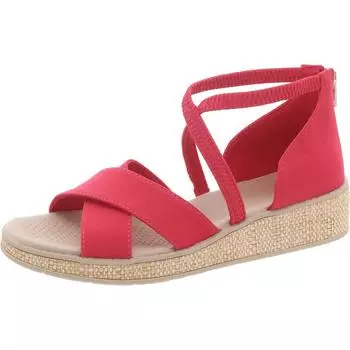 Женские сандалии на танкетке с застежкой-молнией Bali Man Made Bzees, цвет magenta linen