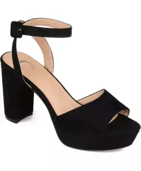 Женские сандалии Nairri на платформе с квадратным каблуком Journee Collection, черный