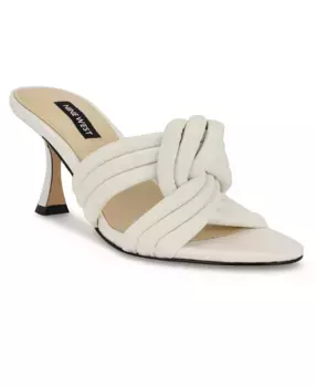 Женские сандалии Norene на каблуке с зауженным носком и без застежки Nine West, белый