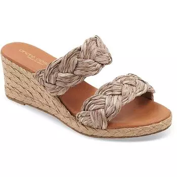 Женские сандалии Nori Slip On с мягкой стелькой на танкетке Andr Assous, цвет espresso