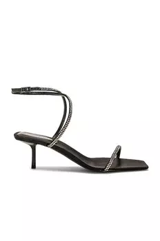 Женские сандалии Nuit Sandal Saint Laurent, черный/серый